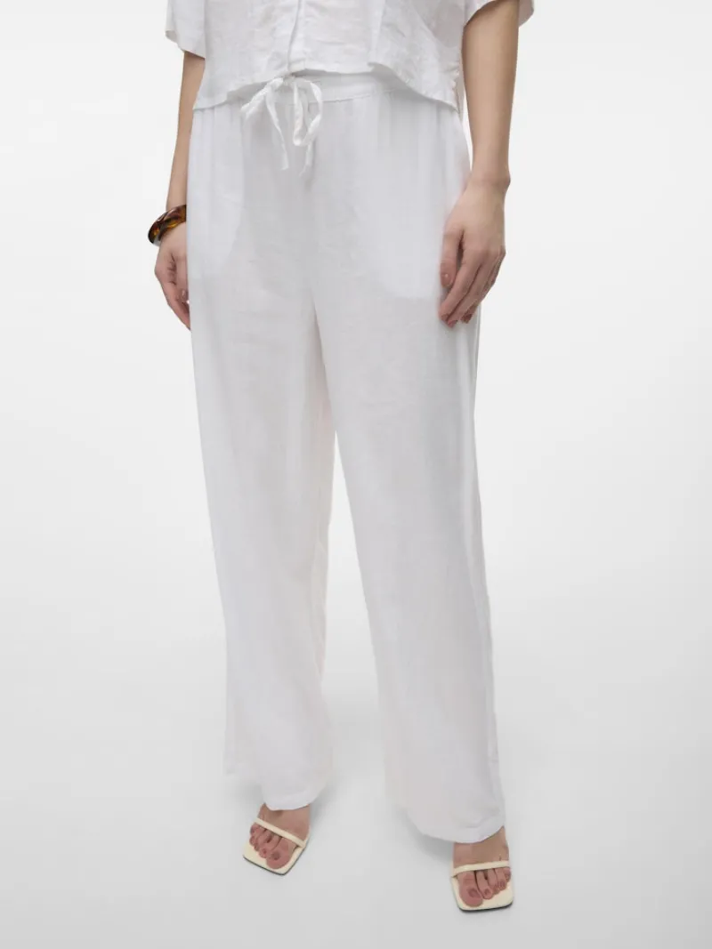 Vero Moda Hosen*VMLINN HW PANTS WVN NOOS Snow White