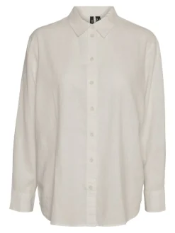 Vero Moda Blusen*VMLINN LS SHIRT WVN NOOS moonbeam