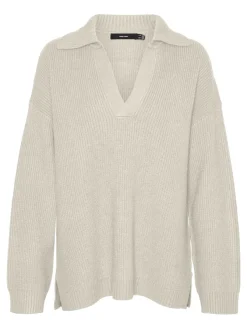 Vero Moda Pullover & Sweatshirts*VMLUNA LS V-NECK LONG PULLOVER GA BOO birch