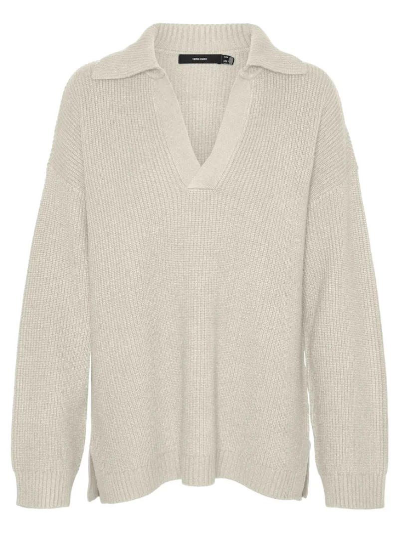 Vero Moda Pullover & Sweatshirts*VMLUNA LS V-NECK LONG PULLOVER GA BOO birch