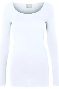Vero Moda Shirts*VMMAXI MY LS SOFT LONG U-NECK NOOS Bright White
