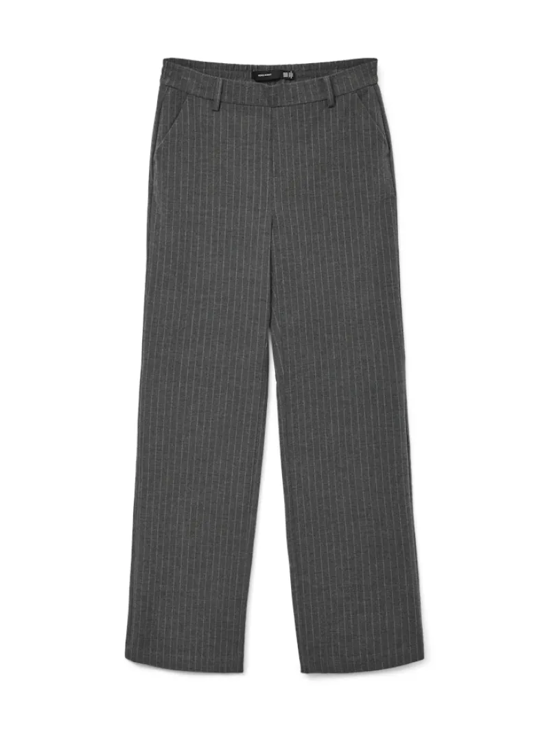 Vero Moda Hosen*VMMAYA JOJO MW STRAIGHT PANT Medium Grey Melange