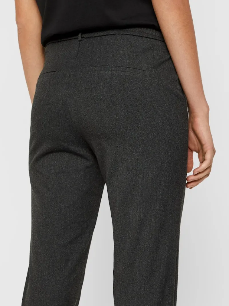 Vero Moda Hosen*VMMAYA MW LOOSE SOLID PANT NOOS Dark Grey Melange
