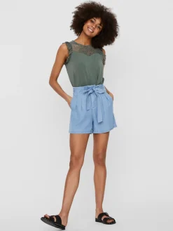 Vero Moda Shorts*VMMIA HR LOOSE SUMMER SHORTS GA NOOS Light Blue Denim
