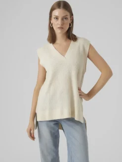 Vero Moda Pullover & Sweatshirts*VMMILI SL V-NECK VEST GA BOO birch