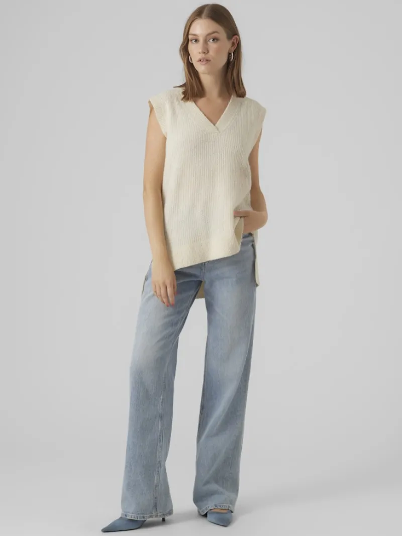 Vero Moda Pullover & Sweatshirts*VMMILI SL V-NECK VEST GA BOO birch