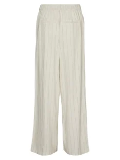 Vero Moda Hosen*VMMINDY MW WIDE PINSTRIPE LINEN PANT oatmeal