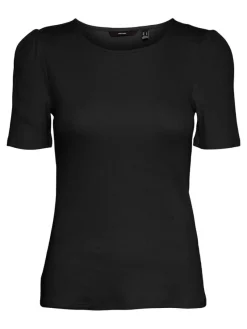 Vero Moda Shirts*VMNATASHA SS PUFF TOP NOOS Black