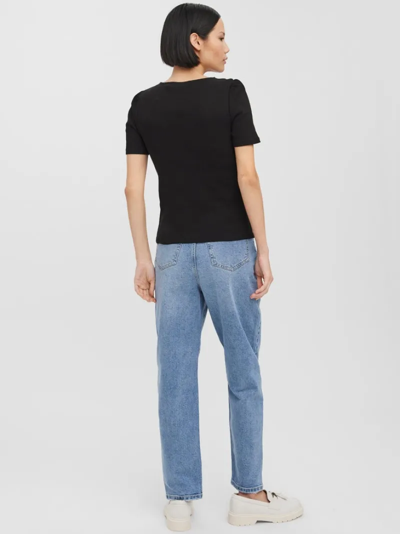 Vero Moda Shirts*VMNATASHA SS PUFF TOP NOOS Black