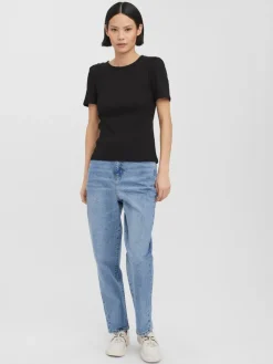 Vero Moda Shirts*VMNATASHA SS PUFF TOP NOOS Black
