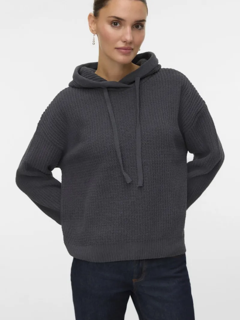 Vero Moda Pullover & Sweatshirts*VMNEAT LS HOOD PULLOVER LCS Asphalt