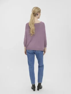 Vero Moda Shirts*VMNELLIE GLORY 3/4 BOXY BLOUSE GA NOOS elderberry