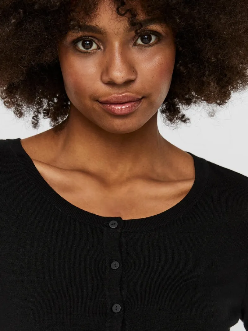 Vero Moda Pullover & Sweatshirts*VMNELLIE GLORY LS O-NECK CARDIGAN NOOS Black