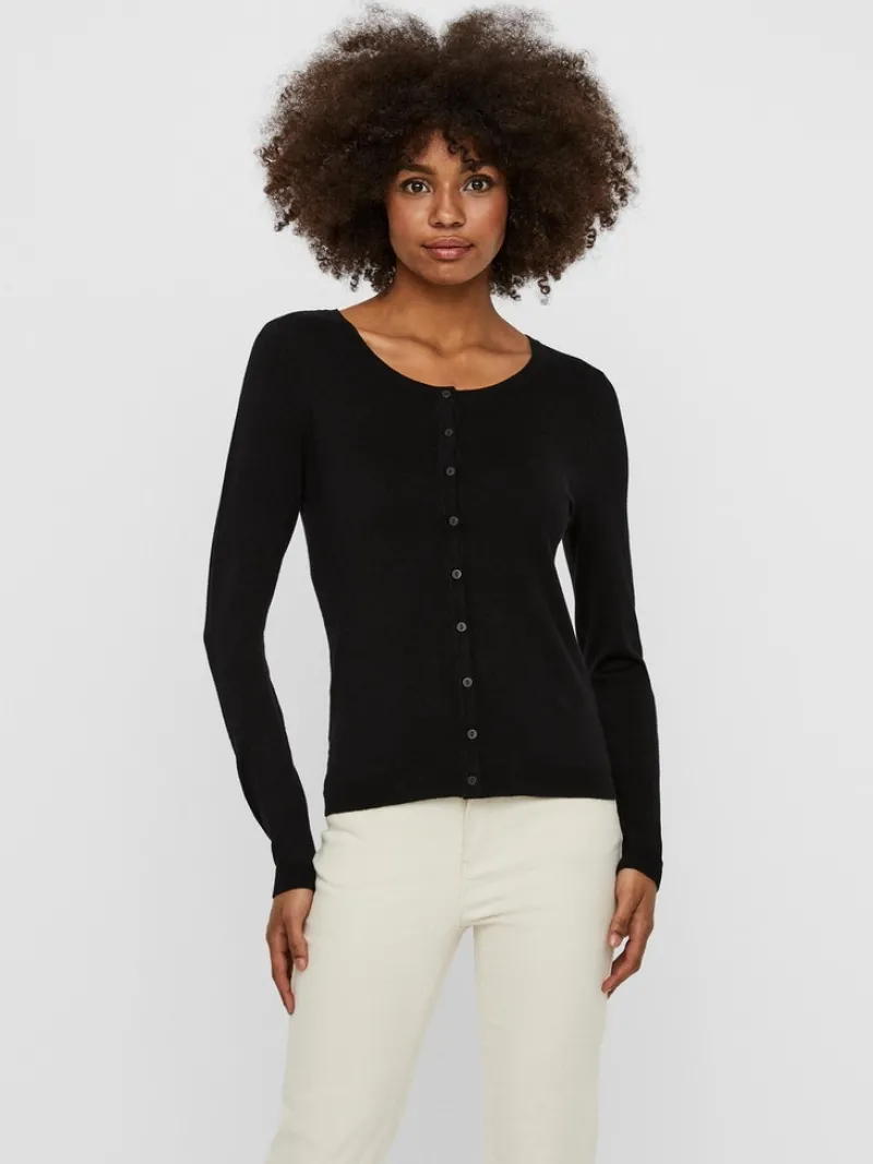 Vero Moda Pullover & Sweatshirts*VMNELLIE GLORY LS O-NECK CARDIGAN NOOS Black