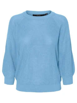 Vero Moda Pullover & Sweatshirts*VMNEWLEX SUN 3/4 BLOUSE NOOS blue bell