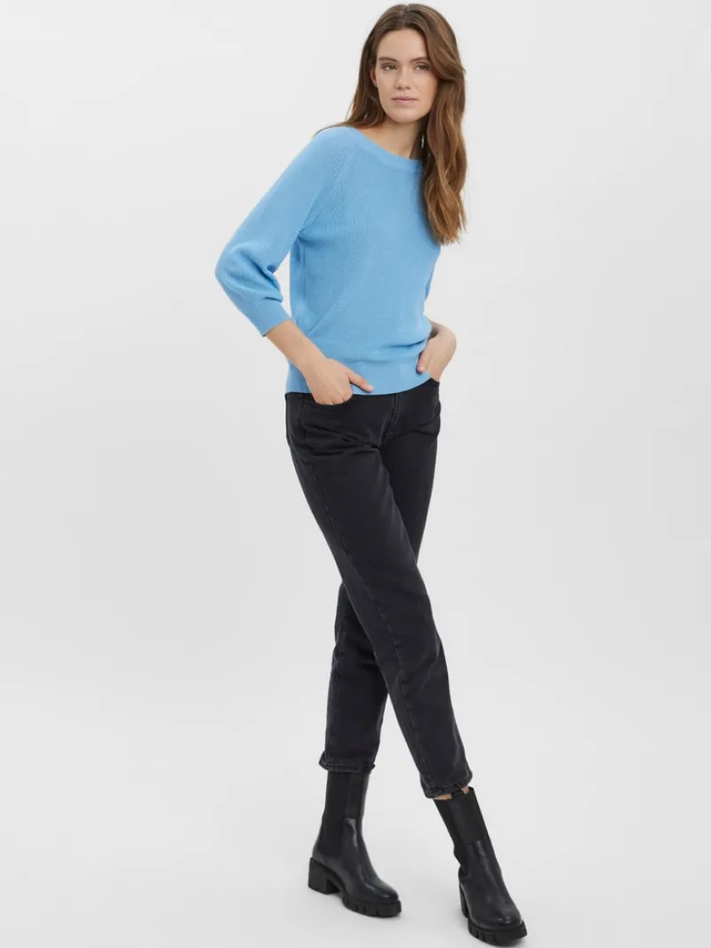 Vero Moda Pullover & Sweatshirts*VMNEWLEX SUN 3/4 BLOUSE NOOS blue bell
