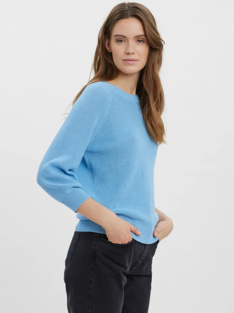 Vero Moda Pullover & Sweatshirts*VMNEWLEX SUN 3/4 BLOUSE NOOS blue bell