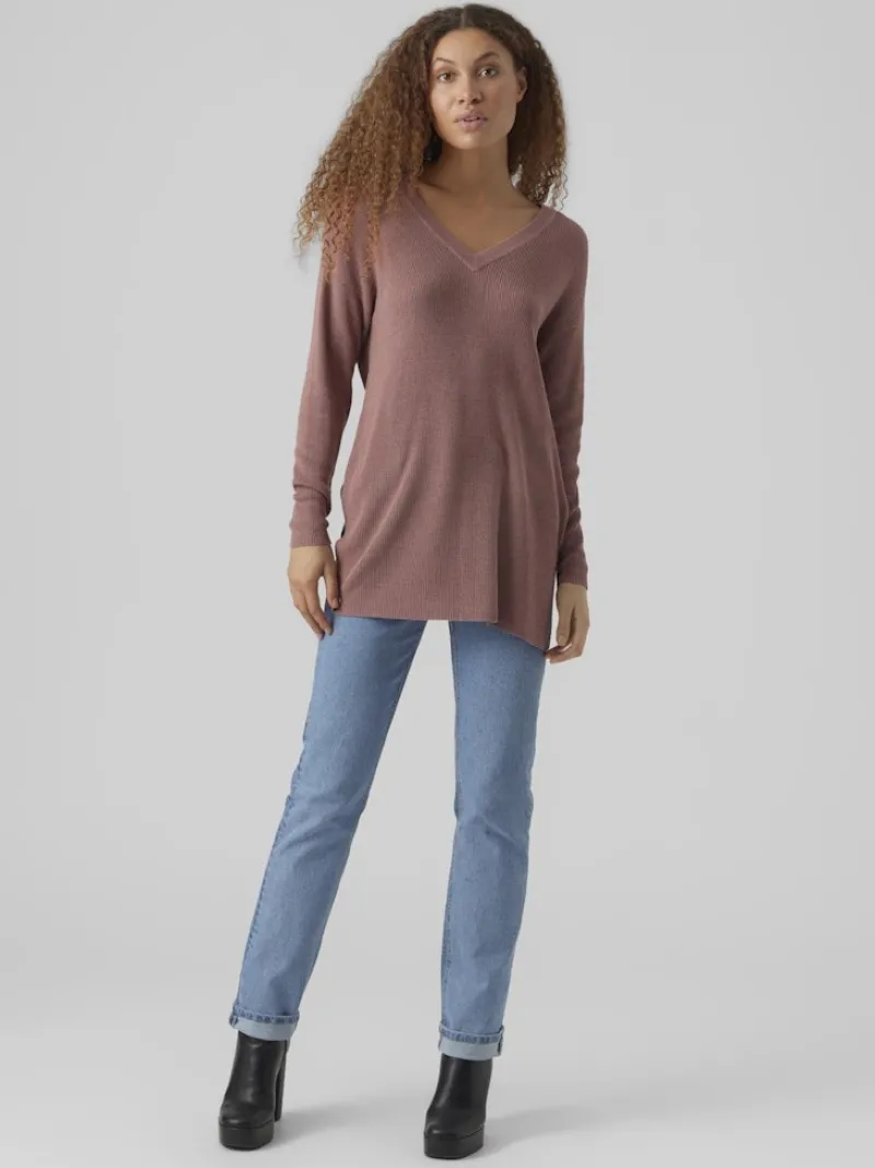 Vero Moda Pullover & Sweatshirts*VMNEWLEXSUN LS LONG V-NECK PULLOVER Nostalgia Rose