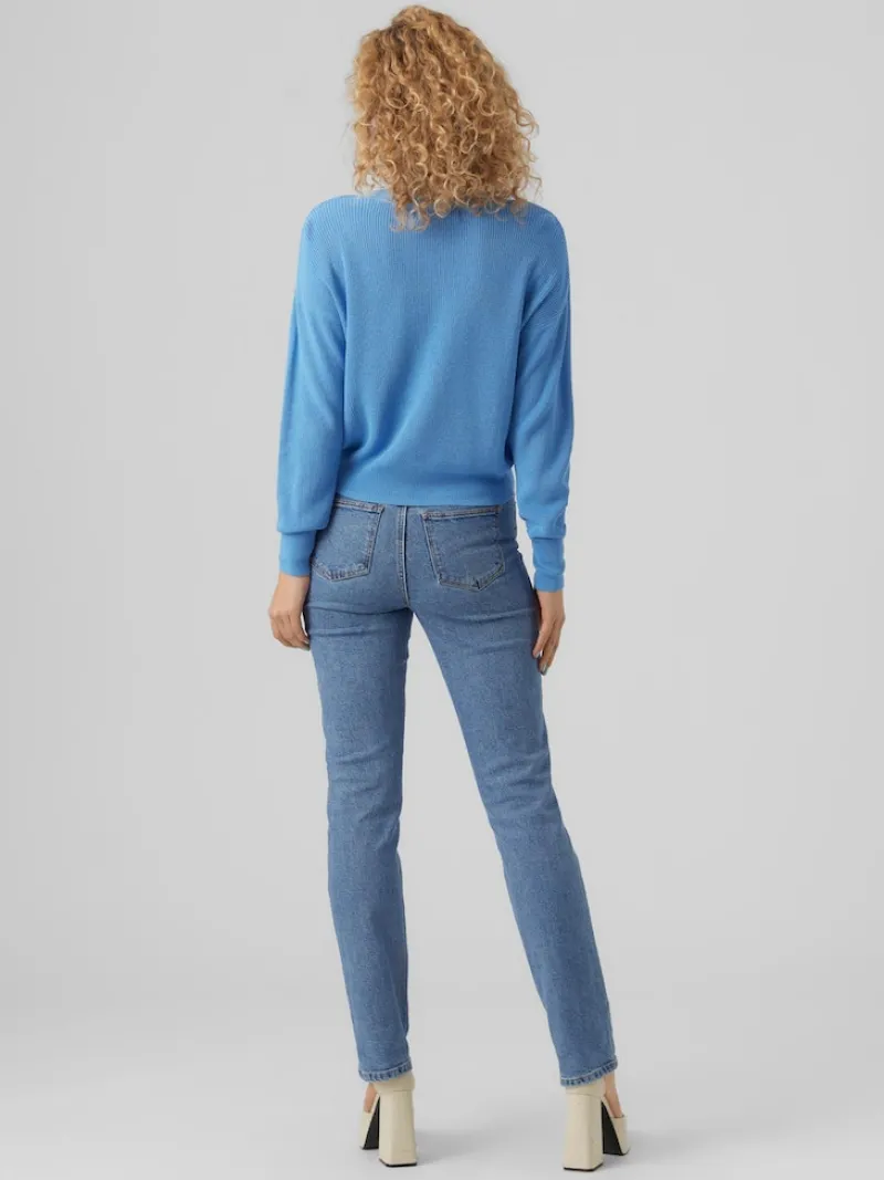 Vero Moda Pullover & Sweatshirts*VMNEWLEXSUN LS SHORT V-NECK CAR GA NOOS Little Boy Blue