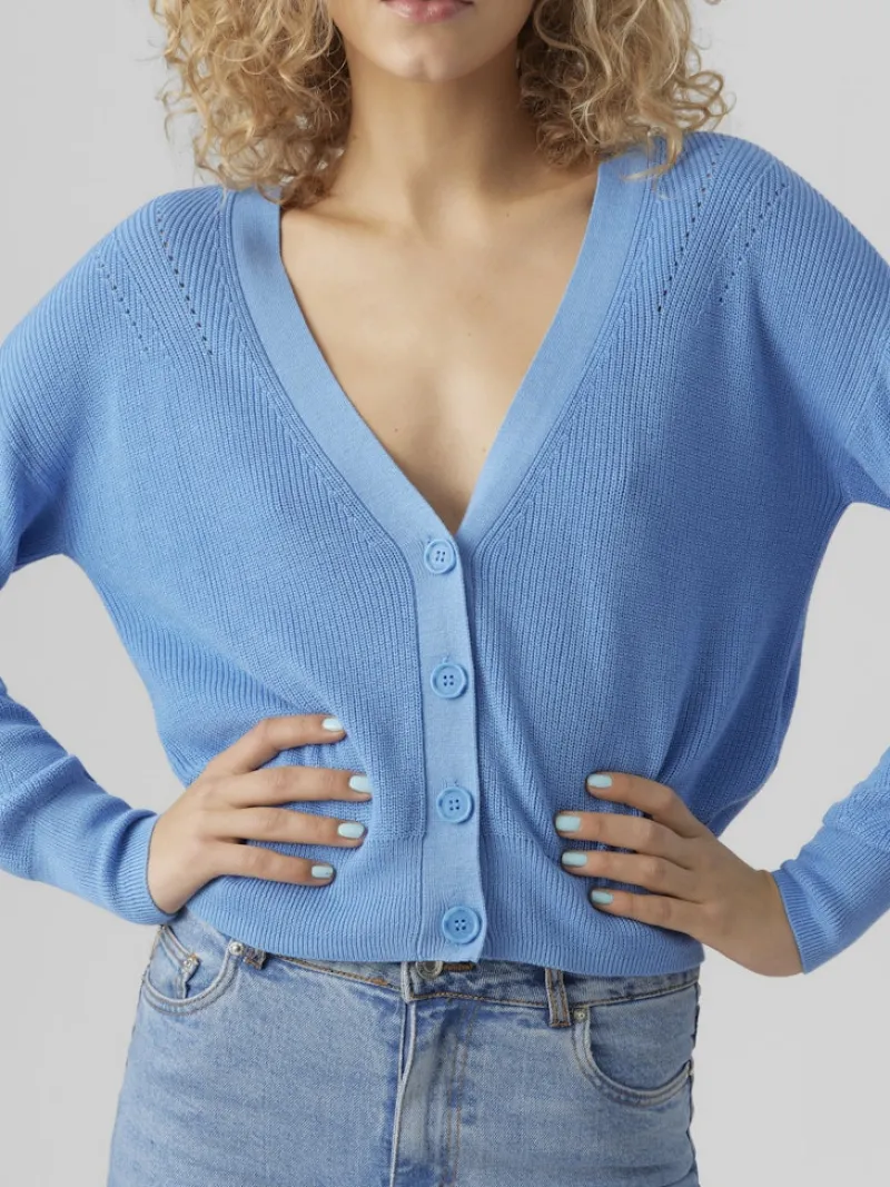 Vero Moda Pullover & Sweatshirts*VMNEWLEXSUN LS SHORT V-NECK CAR GA NOOS Little Boy Blue