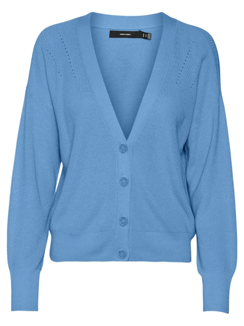 Vero Moda Pullover & Sweatshirts*VMNEWLEXSUN LS SHORT V-NECK CAR GA NOOS bonnie blue