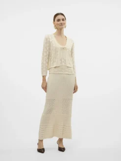 Vero Moda Pullover & Sweatshirts*VMNEWVERENA 3/4 V-NECK CARDIGAN BOO birch