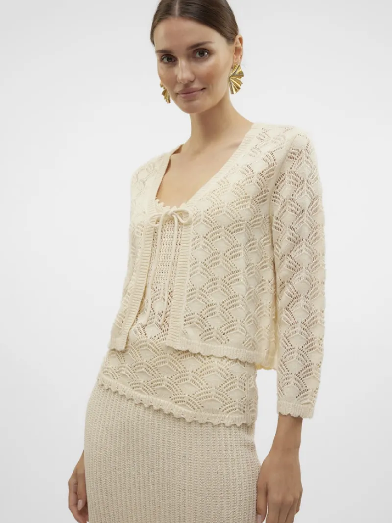 Vero Moda Pullover & Sweatshirts*VMNEWVERENA 3/4 V-NECK CARDIGAN BOO birch