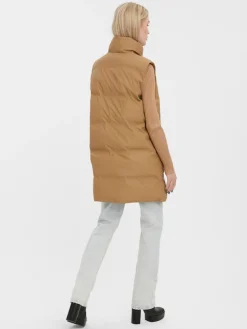 Vero Moda Westen*VMNOE COATED WAISTCOAT BOOS tigers eye