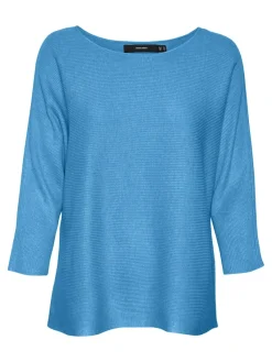 Vero Moda Pullover & Sweatshirts*VMNORA 3/4 BOATNECK BLOUSE NOOS bonnie blue