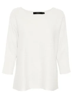 Vero Moda Pullover & Sweatshirts*VMNORA 3/4 BOATNECK BLOUSE NOOS Snow White