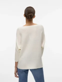 Vero Moda Pullover & Sweatshirts*VMNORA 3/4 BOATNECK BLOUSE NOOS Snow White