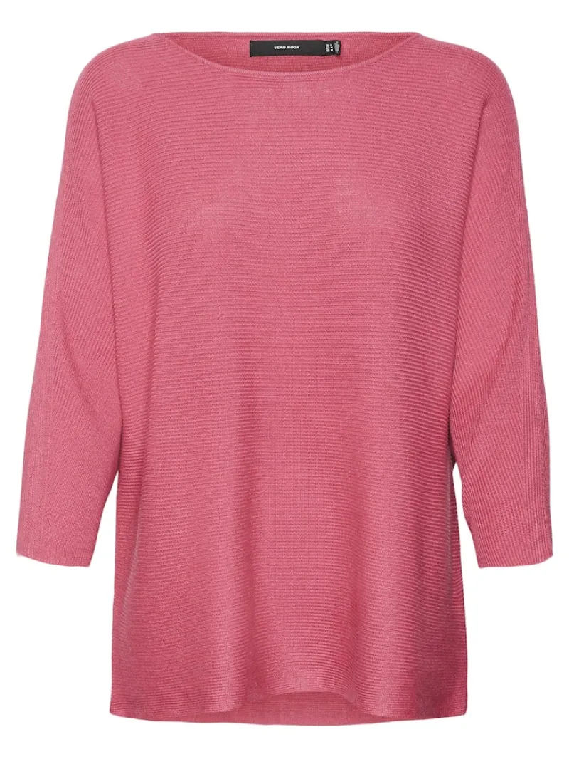 Vero Moda Pullover & Sweatshirts*VMNORA 3/4 BOATNECK BLOUSE NOOS Raspberry Sorbet