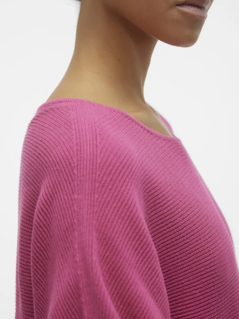 Vero Moda Pullover & Sweatshirts*VMNORA 3/4 BOATNECK BLOUSE NOOS Raspberry Sorbet