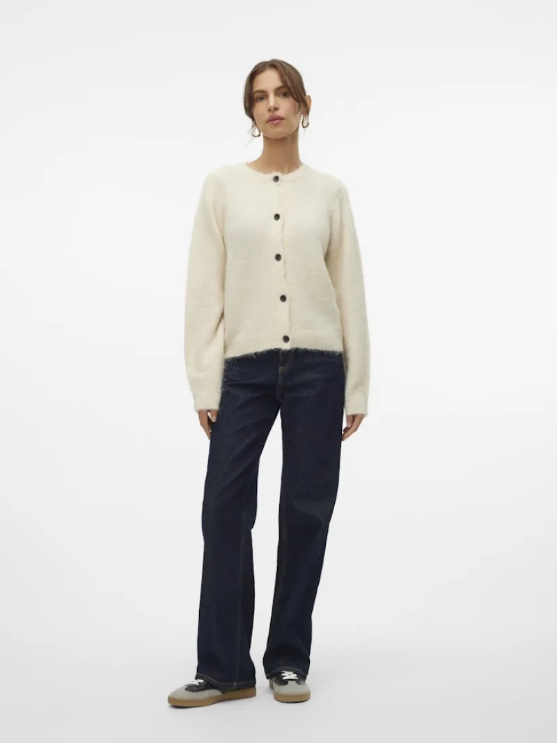 Vero Moda Pullover & Sweatshirts*VMNOVAH LS O-NECK BUTTON CARDI GA NOOS birch