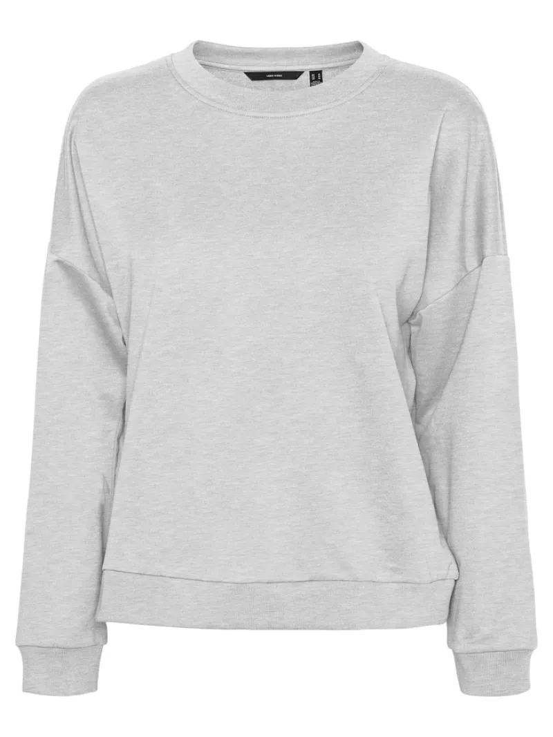 Vero Moda Pullover & Sweatshirts*VMOCTAVIA LS SWEAT NOOS Light Grey Melange