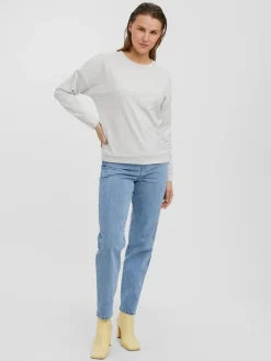 Vero Moda Pullover & Sweatshirts*VMOCTAVIA LS SWEAT NOOS Light Grey Melange