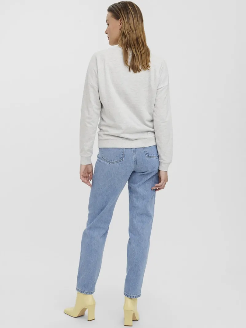 Vero Moda Pullover & Sweatshirts*VMOCTAVIA LS SWEAT NOOS Light Grey Melange