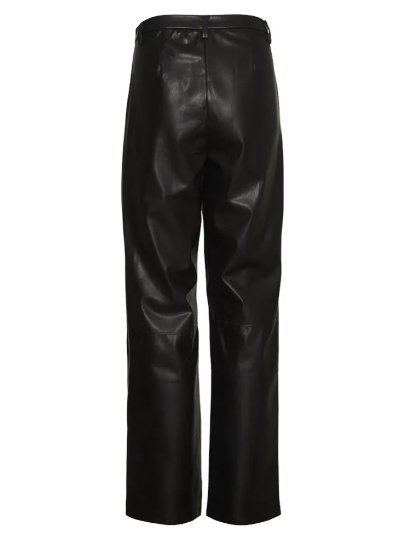 Vero Moda Hosen*VMOLYMPIA ZAMIRA MW STRAIGHT PL PANT Black