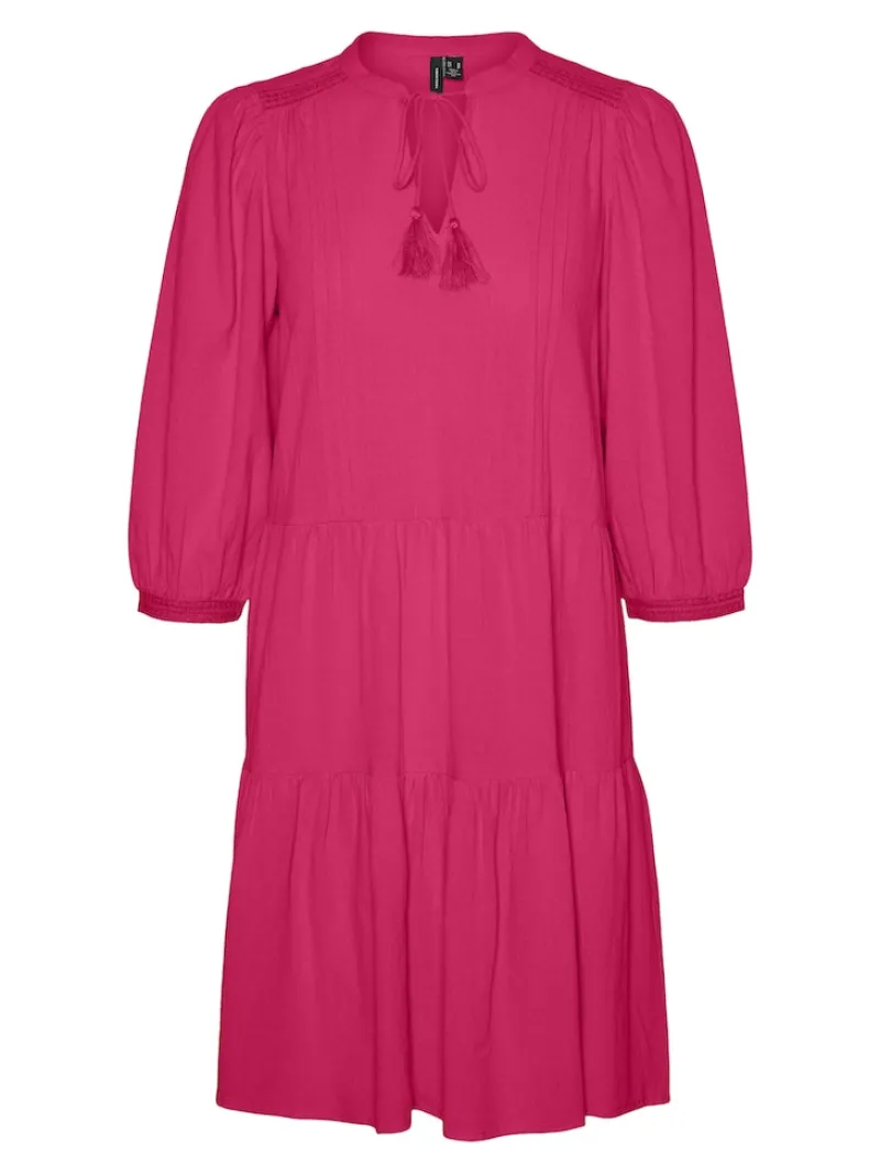 Vero Moda Kleider*VMPRETTY 3/4 TUNIC WVN NOOS Raspberry Sorbet