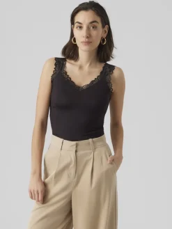 Vero Moda Shirts*VMROSA SL TOP JRS NOOS Black