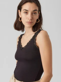 Vero Moda Shirts*VMROSA SL TOP JRS NOOS Black