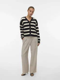 Vero Moda Pullover & Sweatshirts*VMSABA FULL NEEDLE LS V-NECK CARDI NOOS Black