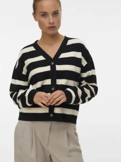 Vero Moda Pullover & Sweatshirts*VMSABA FULL NEEDLE LS V-NECK CARDI NOOS Black