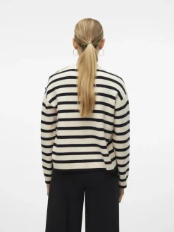 Vero Moda Pullover & Sweatshirts*VMSABA LS O-NECK BUTTON PULLOVER GA NOOS birch1