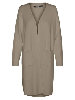 Vero Moda Pullover & Sweatshirts*VMSABA LS POCKET COATIGAN GA NOOS Silver Mink