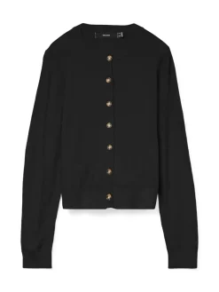 Vero Moda Pullover & Sweatshirts*VMSABA PLAIN LS O-NECK CARDIGAN NOOS LX Black