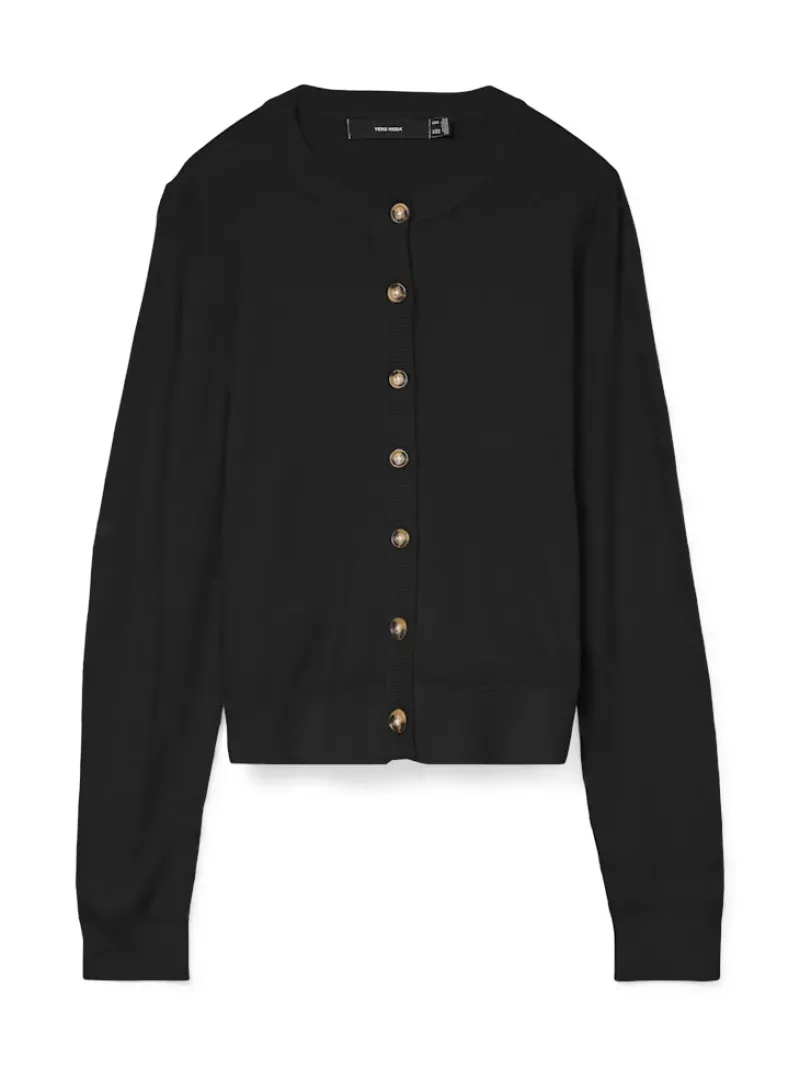 Vero Moda Pullover & Sweatshirts*VMSABA PLAIN LS O-NECK CARDIGAN NOOS LX Black