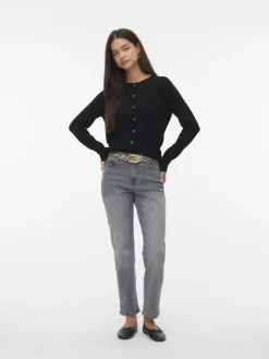 Vero Moda Pullover & Sweatshirts*VMSABA PLAIN LS O-NECK CARDIGAN NOOS LX Black