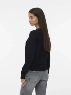 Vero Moda Pullover & Sweatshirts*VMSABA PLAIN LS O-NECK CARDIGAN NOOS LX Black