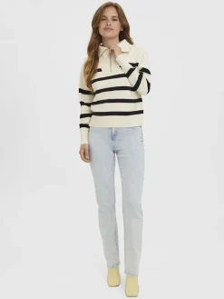 Vero Moda Pullover & Sweatshirts*VMSABA STRIPE LS HIGHNECK BLOUSE GA NOOS birch